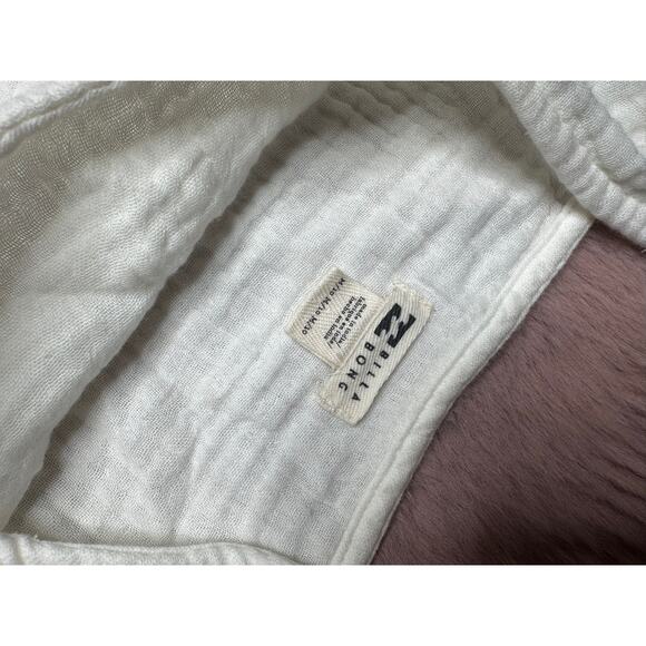 Billabong Open Skies Top Women’s M/10 White Linen Crop Tank NWT - Picture 6 of 8